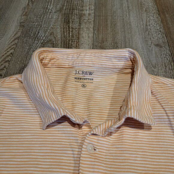 J.Crew Slub Cotton Regular Fit Short Sleeve Polo Knit Shirt Men's Size XL - Picture 3 of 6